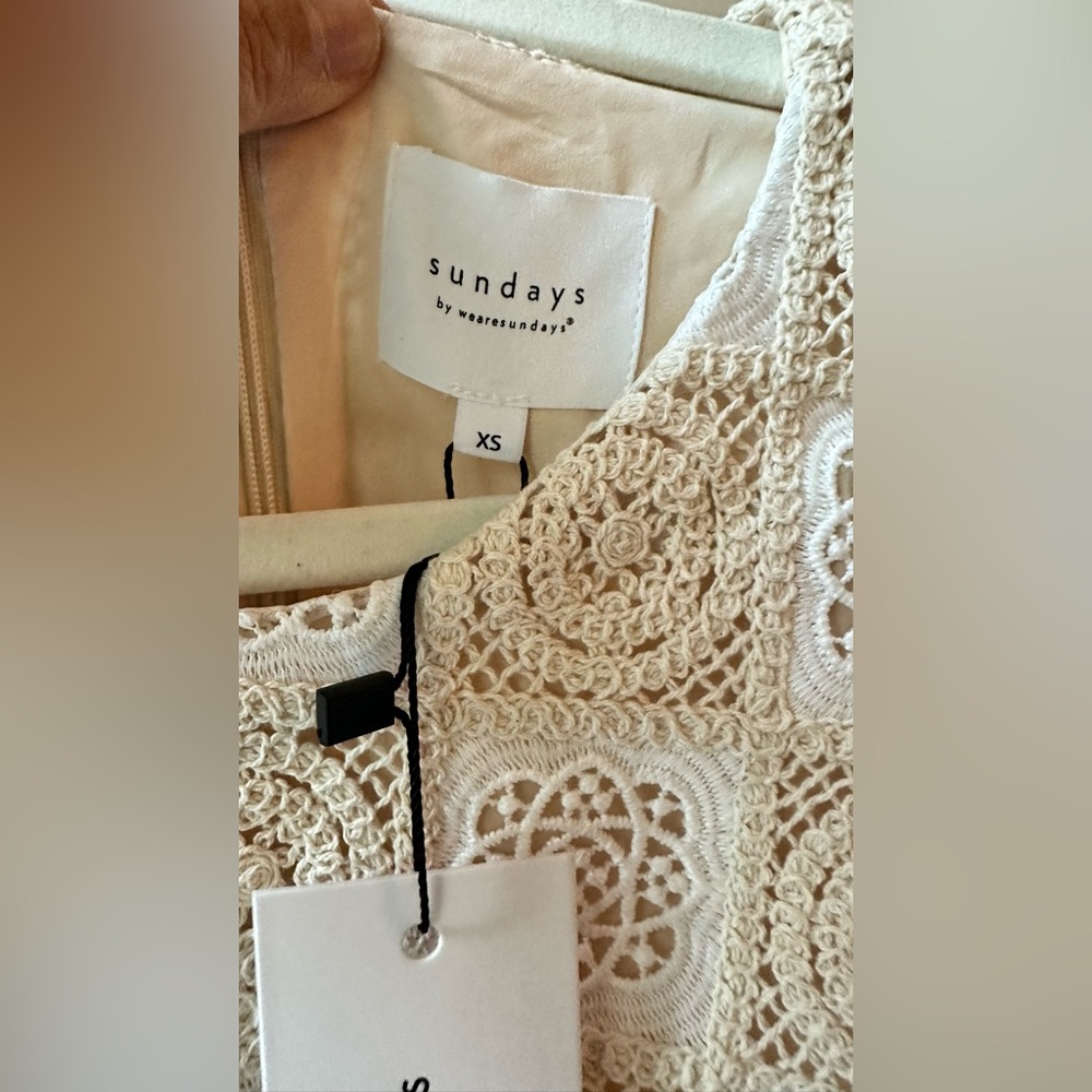 Sundays, Garcia , nwt, Cream Crochet Matching Set, Size XS | 1992 - Picture 5 of 8